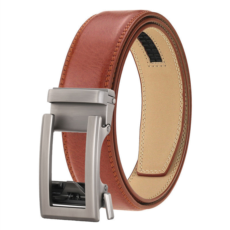 Men's Genuine Leather Belt Alloy Youth Business