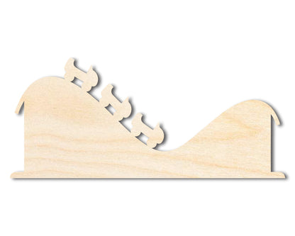 Unfinished Wood Rollercoaster Shape | Amusement Park | Craft Cutout | up to 46" DIY