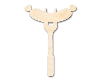 Unfinished Wood BBQ Sausage Shape | Craft Cutout | up to 46" DIY
