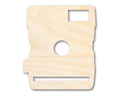 Unfinished Wood Vintage Camera Shape | Craft Cutout | up to 46" DIY