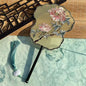 Ancient Style Fan Chinese Style Hanfu Dance Shooting Long Handled Embroidered Classical Double Sided Fan Female Decorative Fan