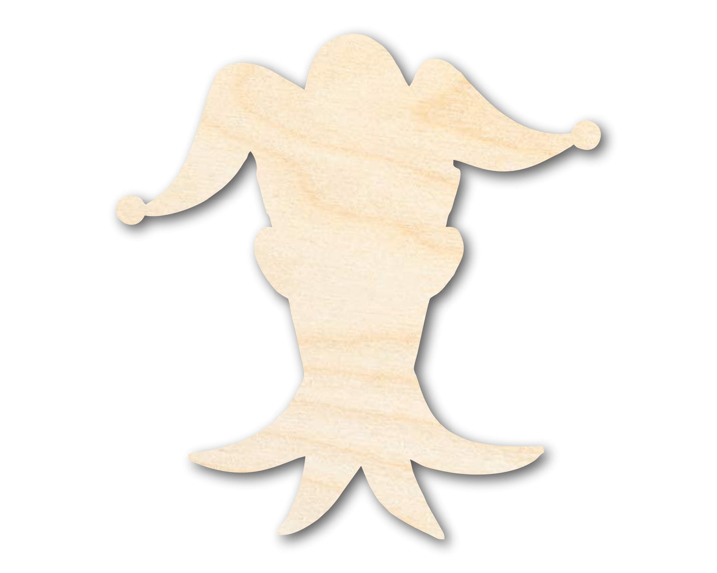 Unfinished Wood Jester Head Silhouette | Mardi Gras | DIY Craft Cutout | up to 46" DIY