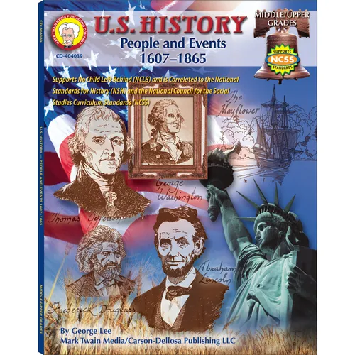 U.S. History, Grades 6 - 8: People and Events: 1607-1865 Volume 9 - Paperback