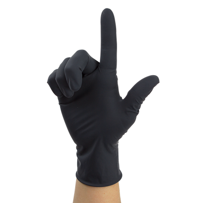 Dynarex Black Arrow Latex Exam Gloves, 6 Mil Thick, Powder-Free - 100/bx, 10bxs/cs (1000 Count)