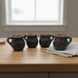 Black Talavera Jarrito Mug | Handmade Mexican Clay Coffee Cup