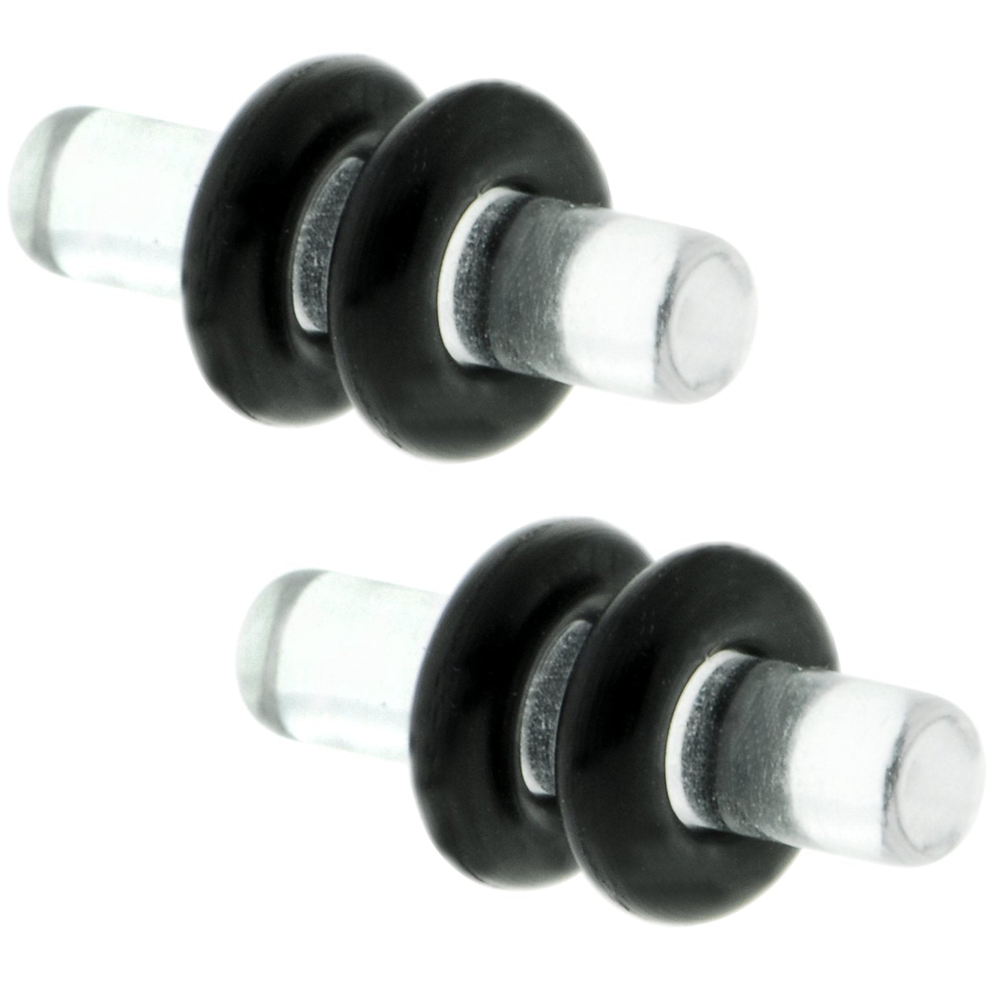 8G Clear Acrylic Plug Set of 2