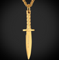 Men's Pendant Trinkets Europe and America Titanium Steel Stainless Steel Necklace Samurai Swords Electroplating Knife Gifts Foreign Trade