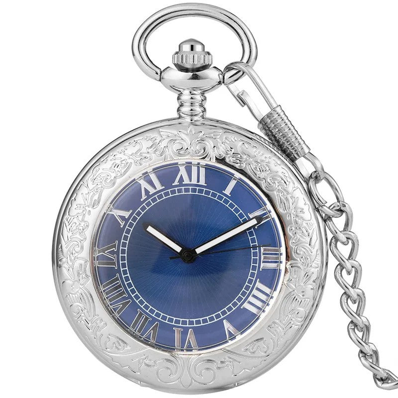 Antique-style Silver Open-lid Magnifying Glass With Fully Automatic Design