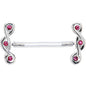 Invisible Bioplast Pink Gem Sterling Twist Nipple Shield