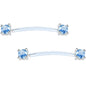 Aqua Round Solitaire Sterling Invisible Bioplast Nipple Shield Set