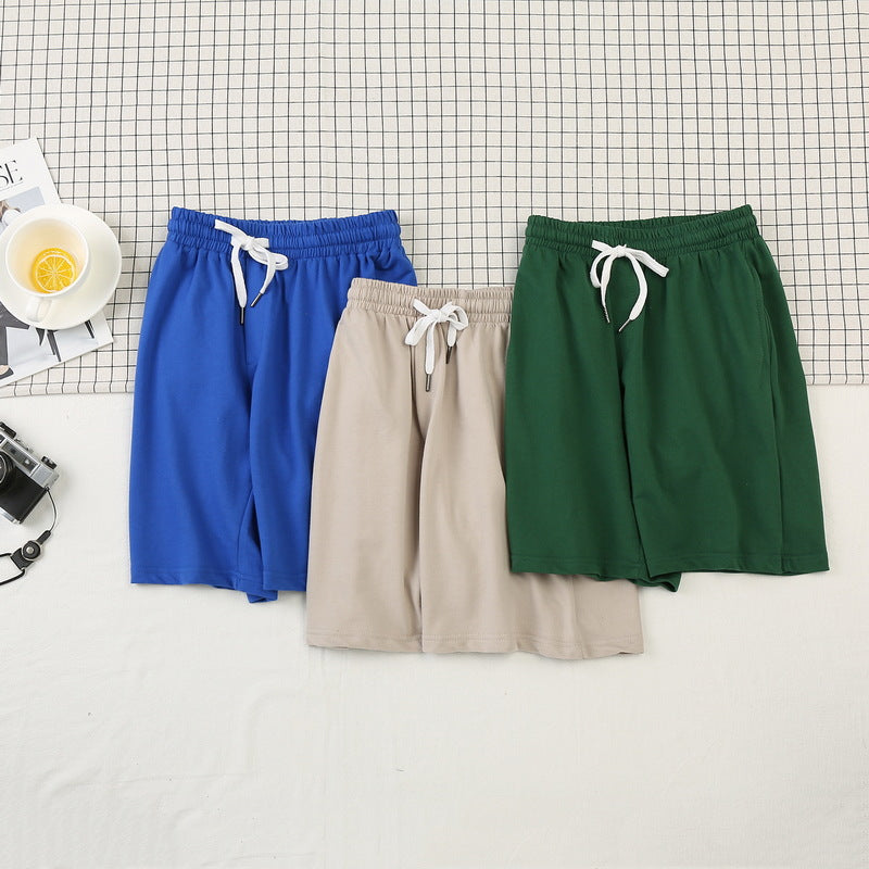 Mens Solid-Color Sports And Leisure Shorts