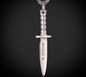 Men's Pendant Trinkets Europe and America Titanium Steel Stainless Steel Necklace Samurai Swords Electroplating Knife Gifts Foreign Trade