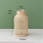 Straw Glass Vase Flower Arrangement Living Room Decoration