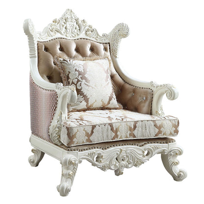 Vanaheim - Chair With Pillow - Fabric & Antique White