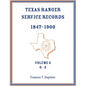 Texas Ranger Service Records, 1847-1900, Volume 5 O-S - Paperback