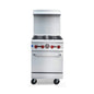 24-Inch Commercial 151K BTU 4-Burner Stainless Steel Freestanding Gas Range (SAK70931)