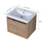 Nuvia Floating Bathroom Vanity With Resin Sink Soft Close Doors (SAK82560)