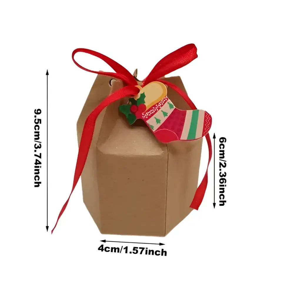 24 Pcs Christmas Gift Boxes with Cards Cartoon Santa