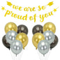 24-Piece: Gold Letter Banner "We Are So Proud of You" Hanging Decor