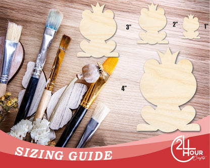 Unfinished Frog Prince Wood Cutout Shape | DIY Craft Cutout | up to 46" DIY