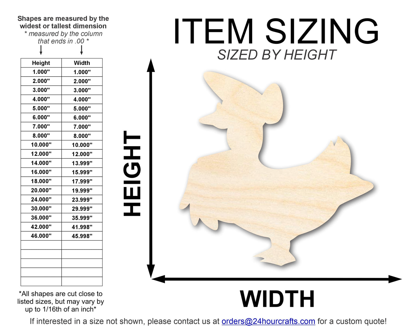 Unfinished Mother Goose Wood Cutout Shape | DIY Craft Cutout | up to 46" DIY