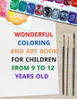 wonderful coloring and art book for children from 9 to 12 years old: 8.5 x 11 inch 21.59 x 27.94 cm 20 pages drawing notebook pattern designe in matte - Paperback