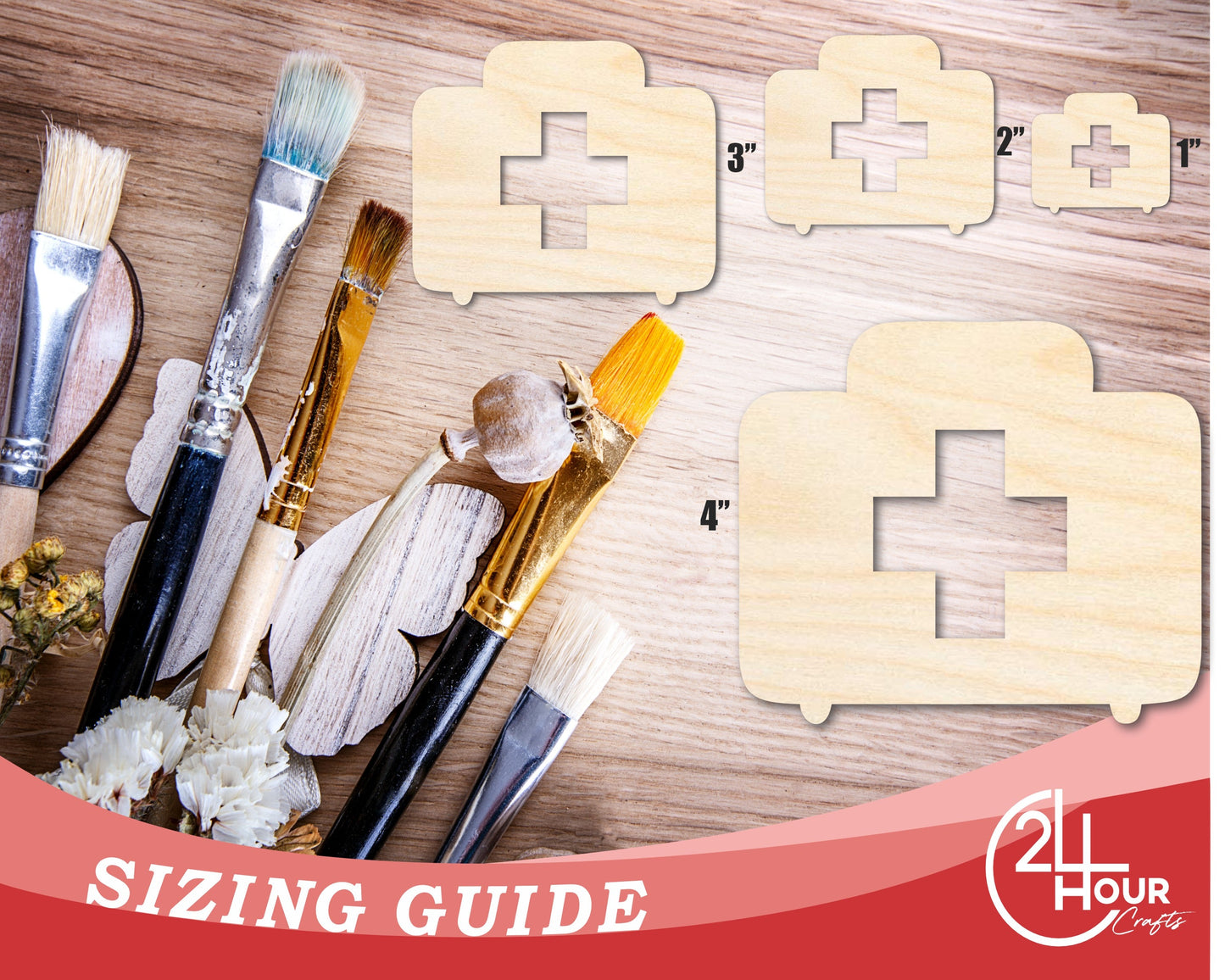 Unfinished First Aid Shape | DIY Craft Cutout | up to 46" DIY