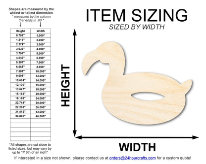 Unfinished Flamingo Pool Float Shape | DIY Craft Cutout | up to 46" DIY