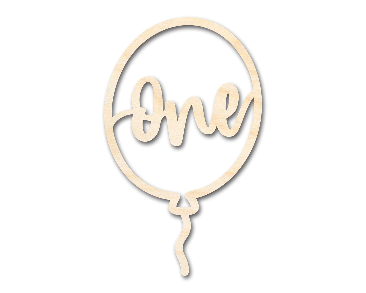 Unfinished One Balloon Shape | DIY Craft Cutout | up to 46" DIY