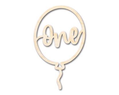 Unfinished One Balloon Shape | DIY Craft Cutout | up to 46" DIY