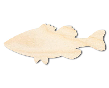 Unfinished Wood Bass Silhouette | DIY Craft Cutout | up to 46" DIY