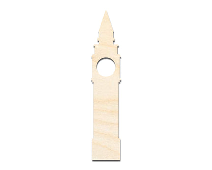 Unfinished Wood Big Ben Shape | DIY Craft Cutout | up to 46" DIY