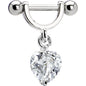 Clear Gem Heart Helix Cartilage Earring