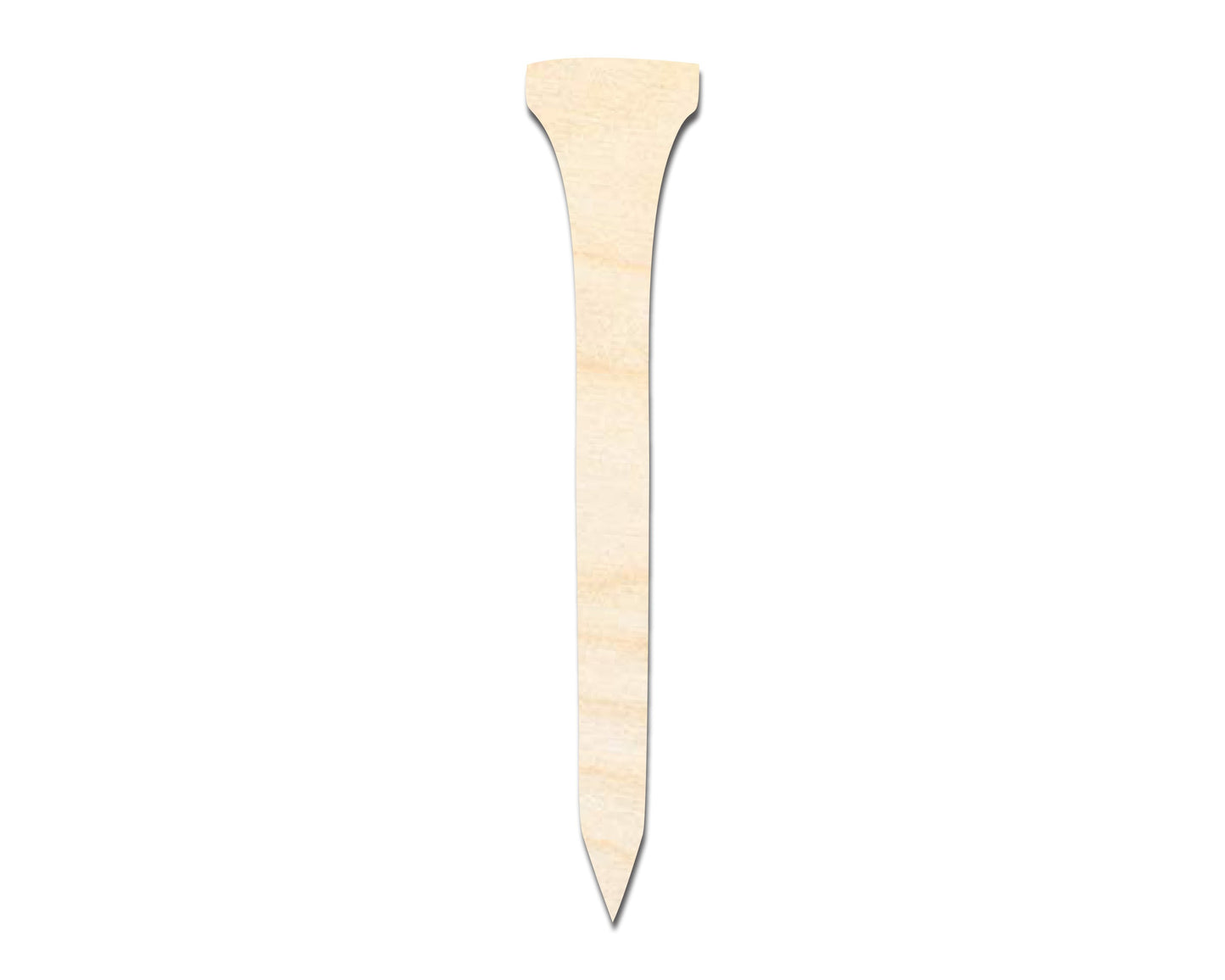Unfinished Wood Golf Tee Shape | DIY Craft Cutout | up to 46" DIY