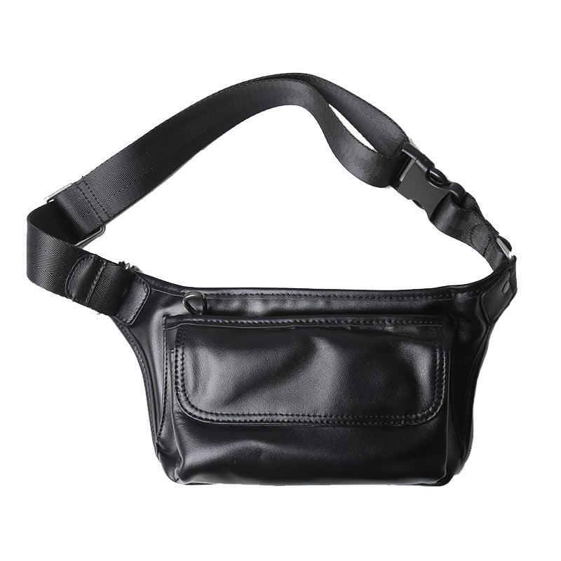 Single-Shoulder Crossbody Genuine Leather Chest BagWaist Bag Large Capacity Multi-Functional