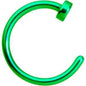18G 5/16 Green Anodized Titanium Nose Hoop