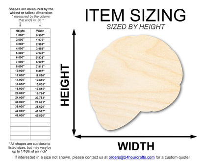 Unfinished Wood Shell Shape | DIY Craft Cutout | up to 46" DIY