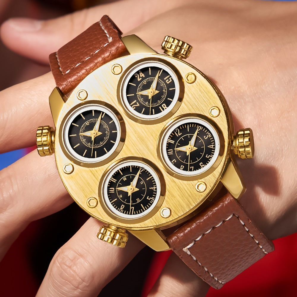 Mens Large-dial Quartz Watch