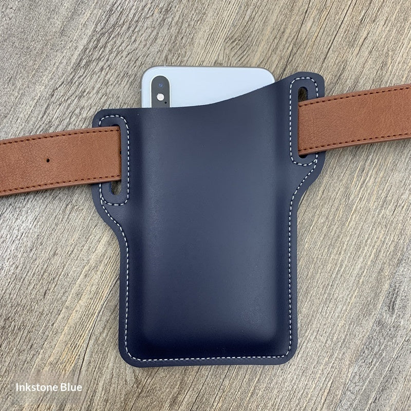 Outdoor Sports Vertical Phone Waist Pouch Leather Case