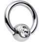 16G 1/4 Crystal BCR Captive Ring Created with Crystals
