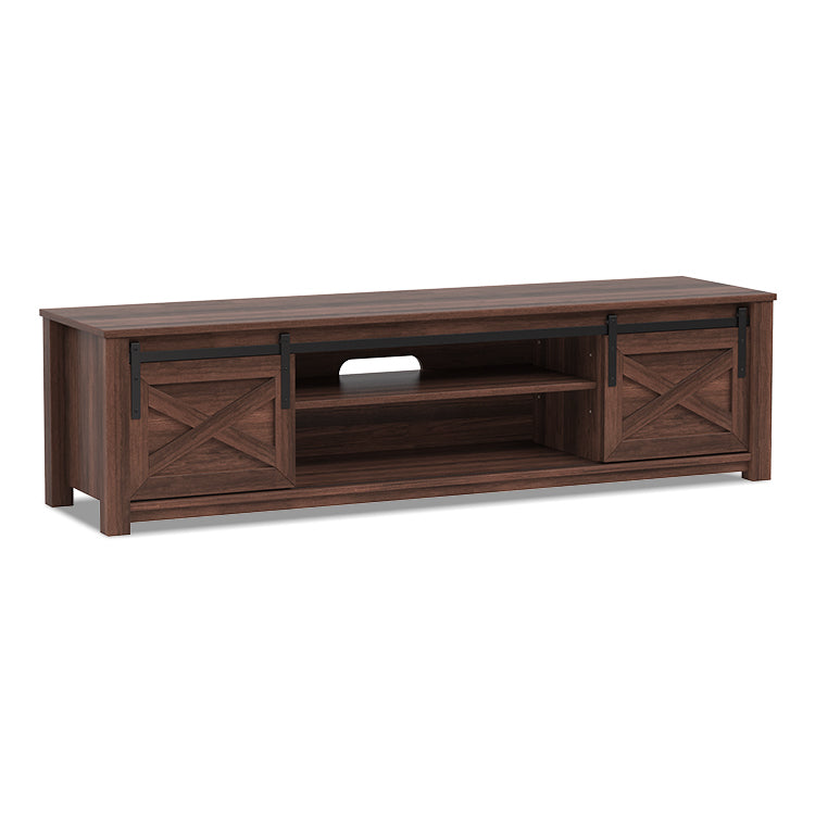 65 Inch Flat Sliding Barn Door TV Stand