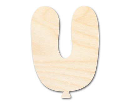 Unfinished Wood Balloon Letter U Shape | DIY Craft Cutout | up to 46" DIY