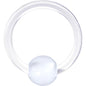 14G 1/2 Clear Acrylic BCR Captive Ring