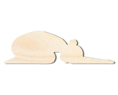 Unfinished Wood Yoga Child's Pose Shape | DIY Craft Cutout | up to 46" DIY