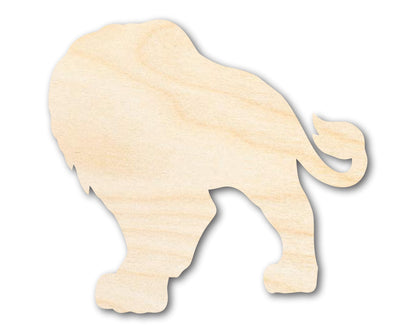 Unfinished Wood Lion Mascot Shape | DIY Craft Cutout | up to 46" DIY