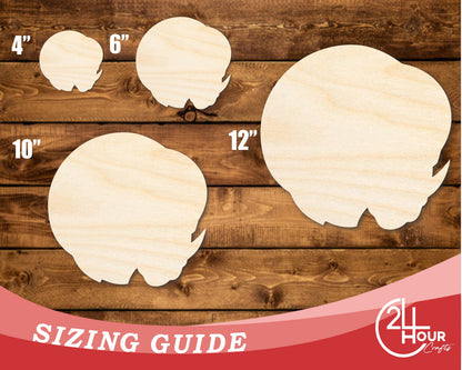 Unfinished Wood Ram Mascot Shape | DIY Craft Cutout | up to 46" DIY