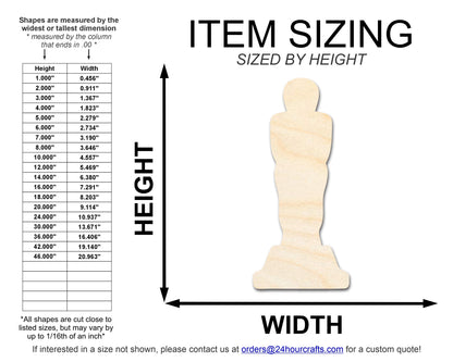 Unfinished Wood Cartoon Movie Award Shape | DIY Craft Cutout | up to 46" DIY