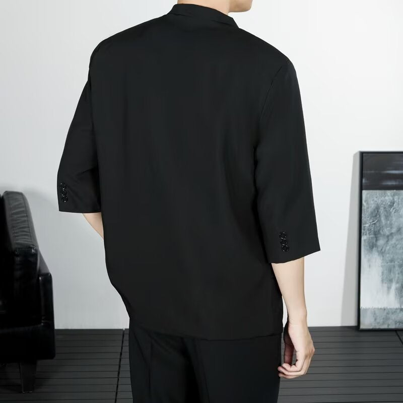 Five Quarter Sleeve Petite Blazer Hong Kong Style Trendy Brand Single Breasted Coat