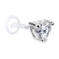 16G 5/16 Clear CZ Heart Bioplast Tragus Labret Monroe