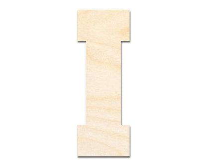 Unfinished Wood Varsity Team Font - I Shape | DIY Craft Cutout | up to 46" DIY